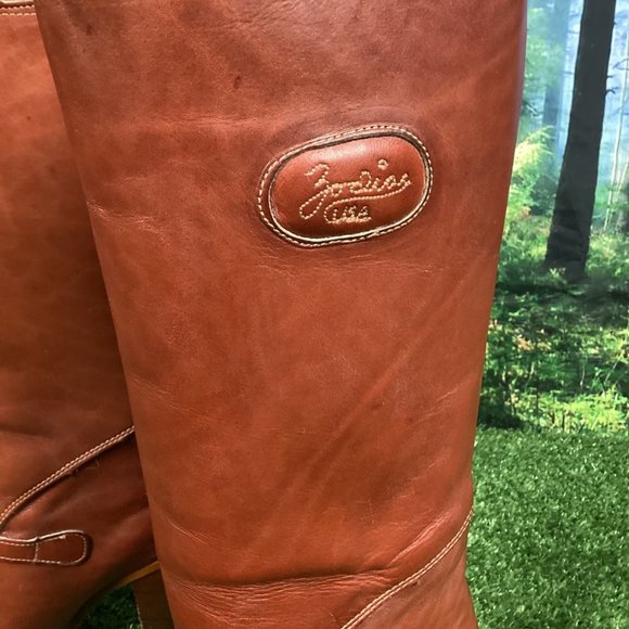 Vintage Zodiac Heeled Leather Boots 7.5 w/box - Picture 5 of 16
